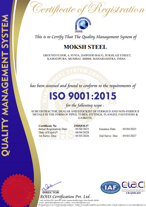 ISO 9001 Certificate